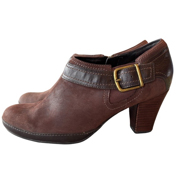 Clarks Artisan Women’s Leather  Ankle Boots In Brown Size 10 - Picture 3 of 7